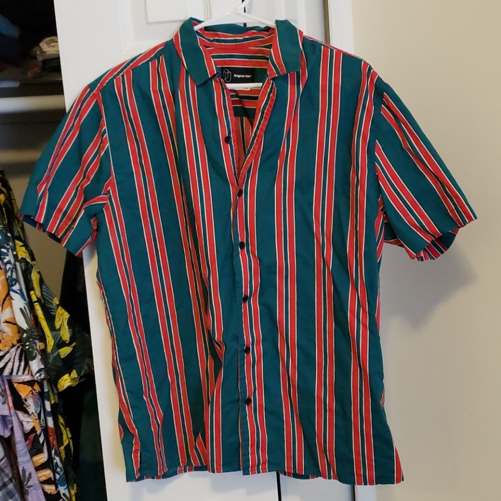 Stripped button up shirt